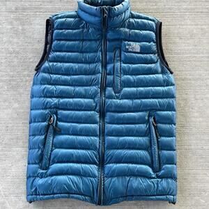 Vintage The North Face Men's L Terra Peak Vest Teal Large 90s Y2K Blue Read